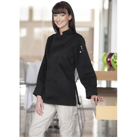 NATHAN CALEB Sedona Chef Coat in Black - Small NA141452